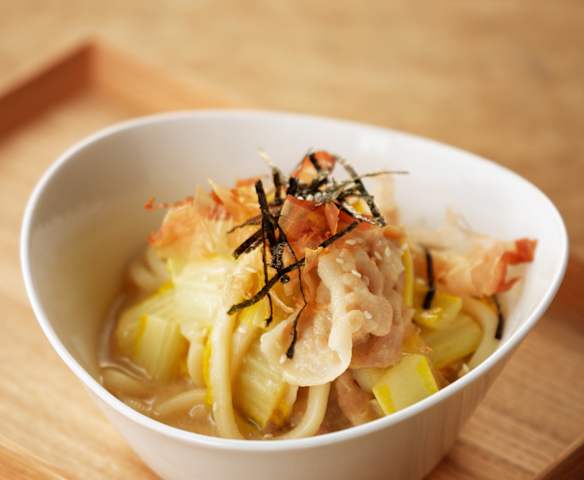 猪五花芝麻味噌乌冬面