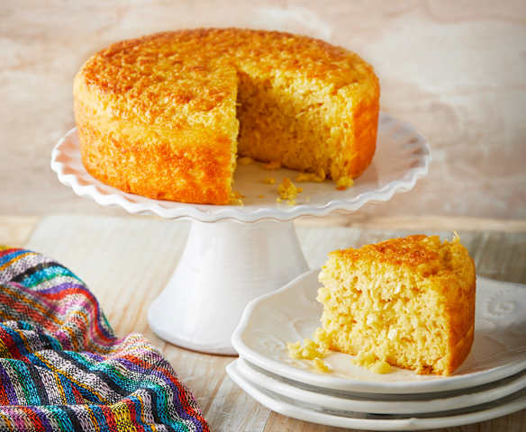 Torta de elote con queso