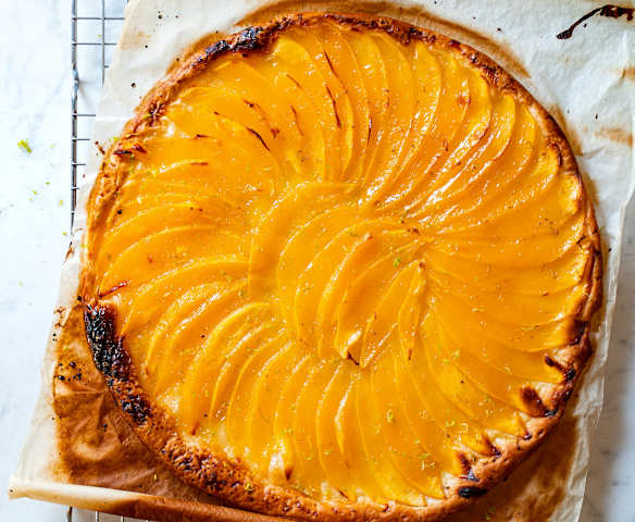 Tarte à la mangue et au citron vert