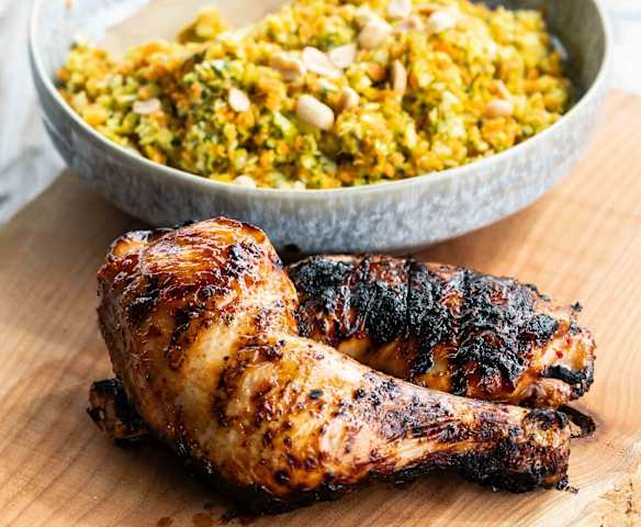 Poulet sweet chili avec salade de chou