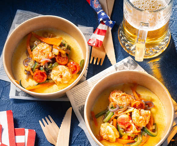 Polenta aux crevettes de l'Etat de Géorgie