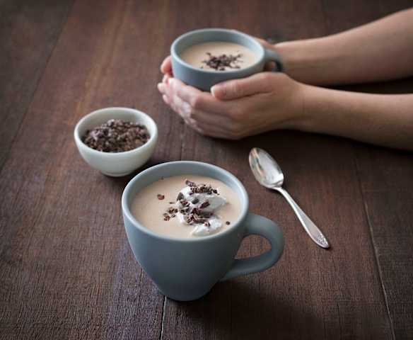 Coconut and maca hot chocolate