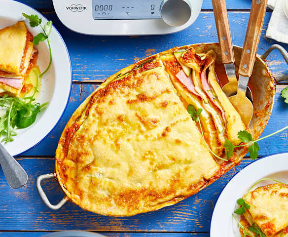 Lasagne de courgette et jambon blanc