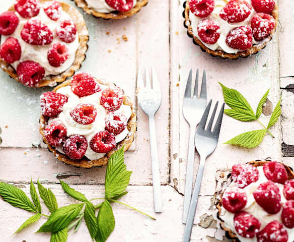Tartelette vanille-framboise