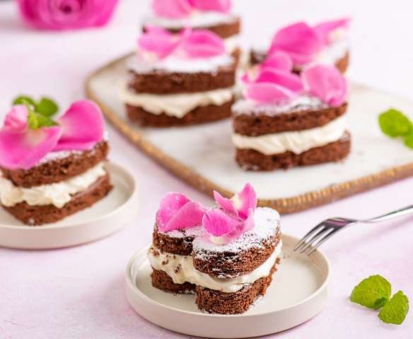 Walentynkowe serduszka brownie
