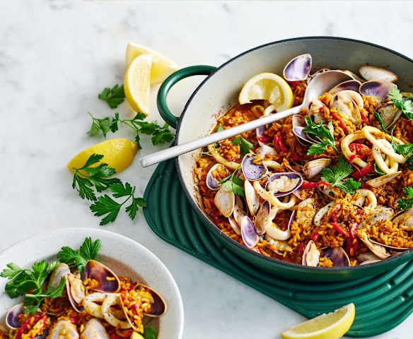 Pipi and squid "paella" (Diabetes, TM6)