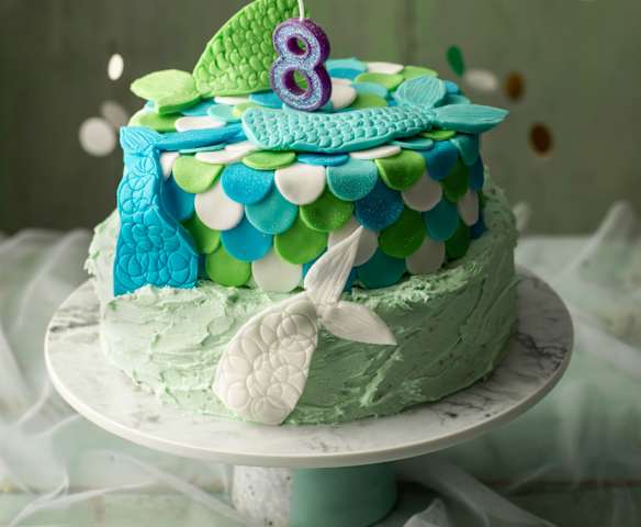 Tiered Mermaid Tail Cake