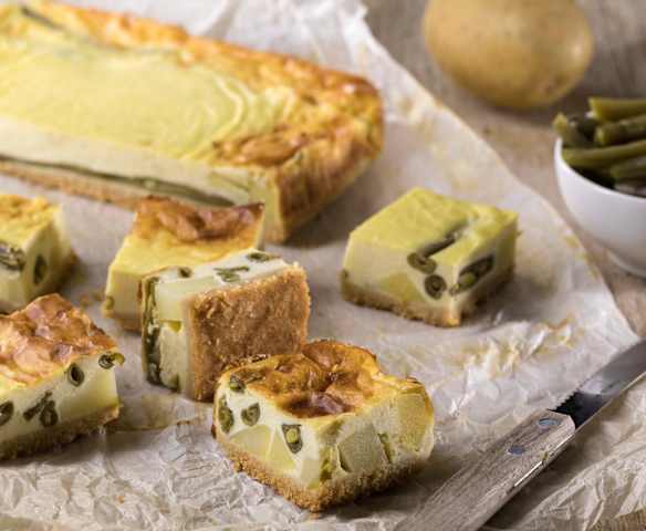 Cheesecake al forno con fagiolini