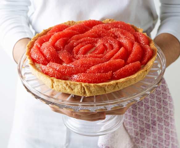 Tarta de pomelo y chocolate blanco