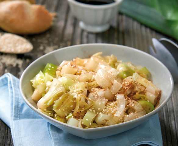 Porri in agrodolce al Varoma