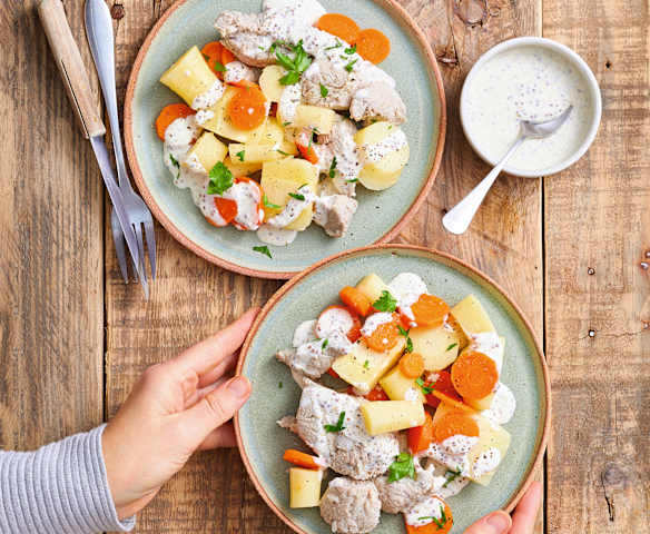 Sauté de porc à la moutarde et panais