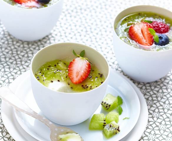 Pannacotta coco-kiwi