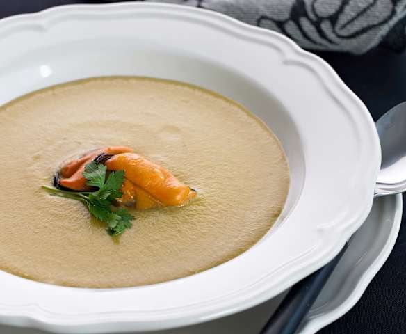 Crema de mejillones