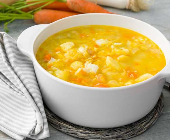 Porrusalda con calabaza