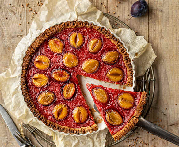 Crostata di prugne vegana senza glutine