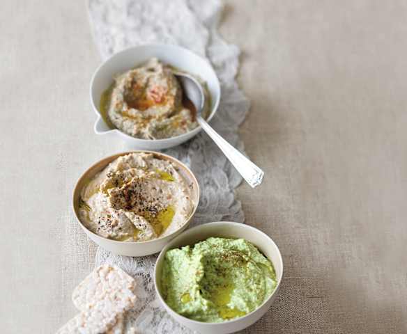 Purée d'aubergines et de pois chiches