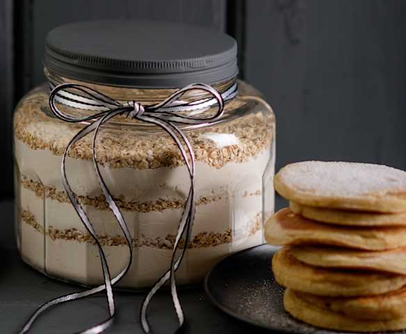 Panquecas em frasco