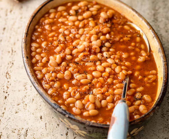 Slow Cooked Beans with Cider