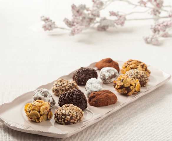 Rocas de chocolate heladas