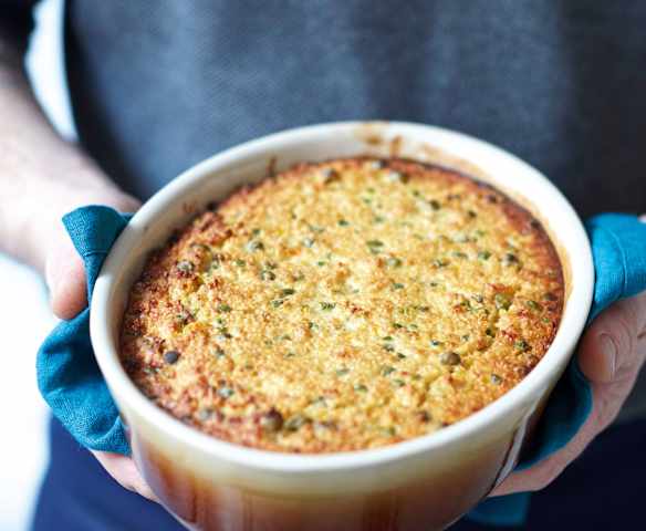 Gratin de quinoa et petits pois à la ricotta