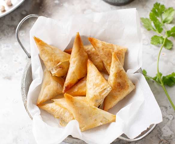 Samosas con garbanzos Samosas con garbanzos