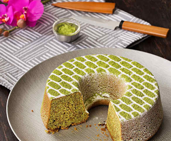 Bizcocho de té matcha (Matcha kasutera) - Japón