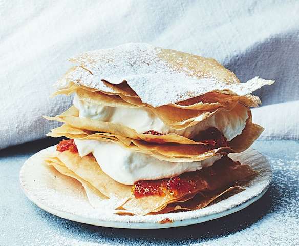 Mille-feuille de filo aux agrumes