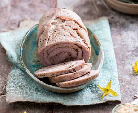 Pork and porcini roulade