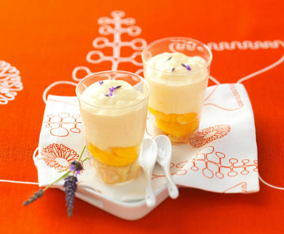 Tiramisu pêche-lavande