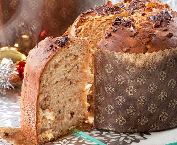 Panettone com chocolate e laranja