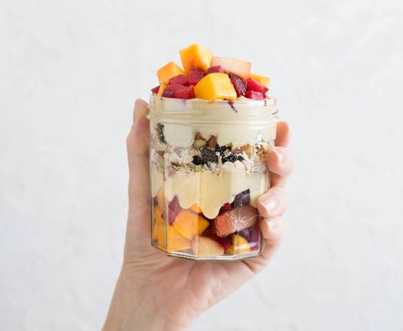 Parfait with passionfruit cream