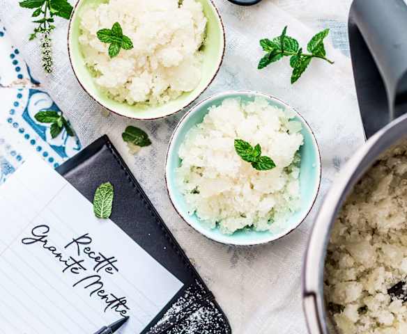 Granité à la menthe