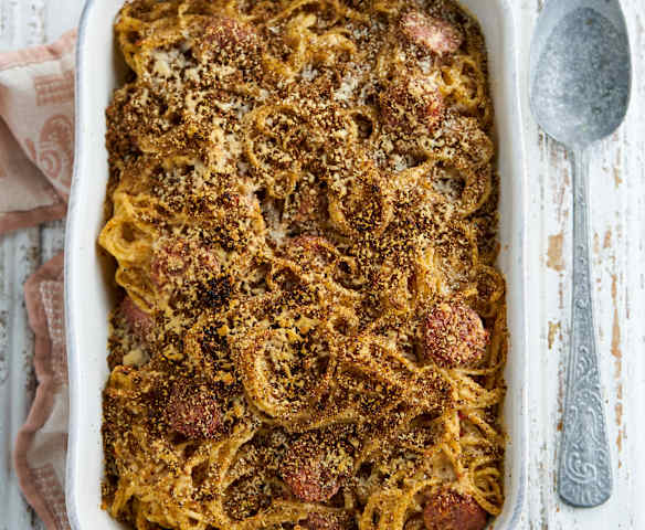 Linguine com salsicha toscana