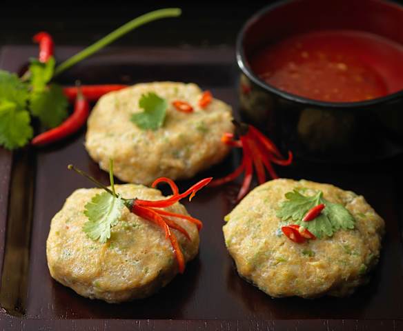 Dampede thailandske fiskekager