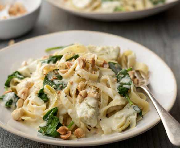 Lemon, Mascarpone and Artichoke Tagliatelle