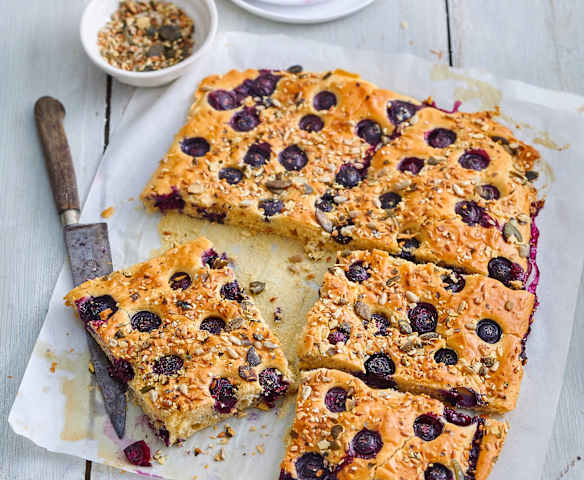 Pancake aux myrtilles au four