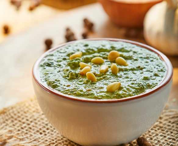 Salsa de queso de cabra y berros