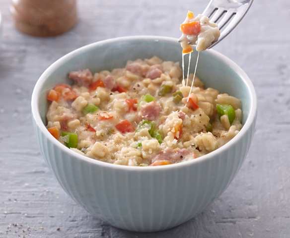 Crozetto aux lardons et poivrons