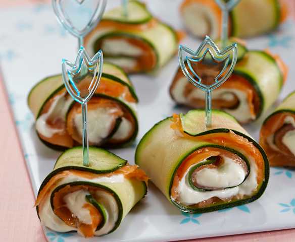 Růžovo-zelené roládky