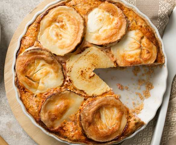 Quiche integral de pavo, tomate y queso