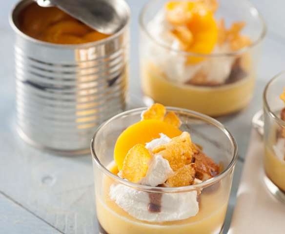 Delicias de melocotón en conserva