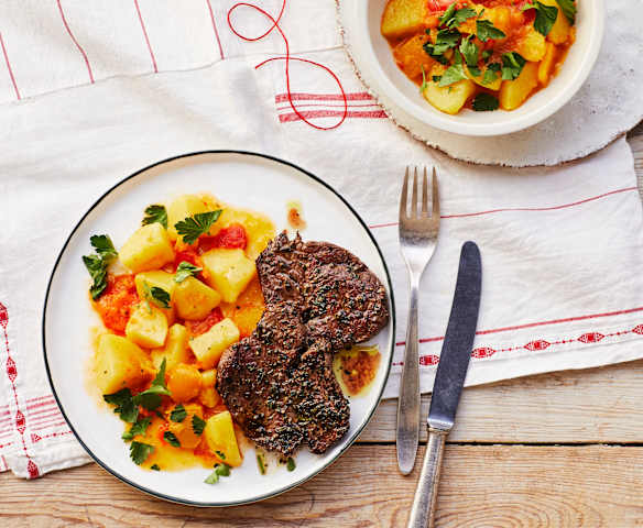 Bobbia mit Rinder-Minutensteak