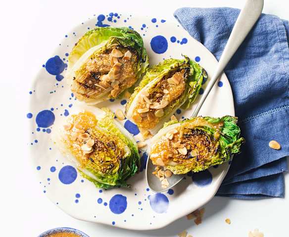 Cogollos a la parrilla con vinagreta