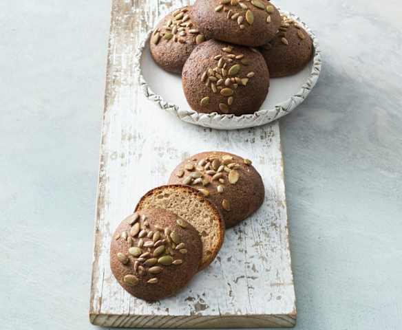 Buckwheat and almond slider buns