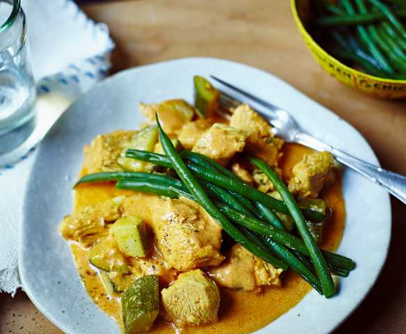 Ingwerhühnchen mit Bohnen