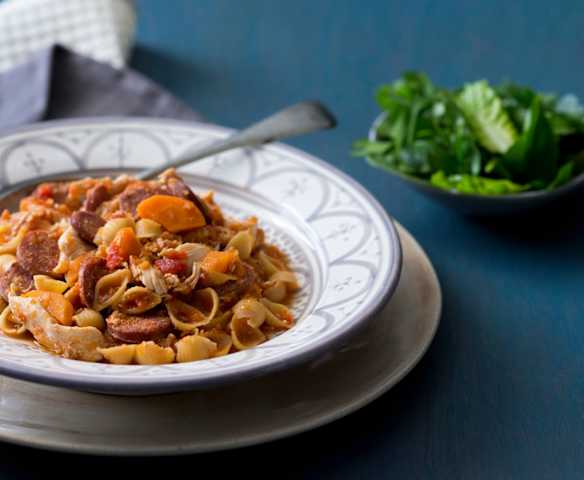 Chorizo and chicken pasta