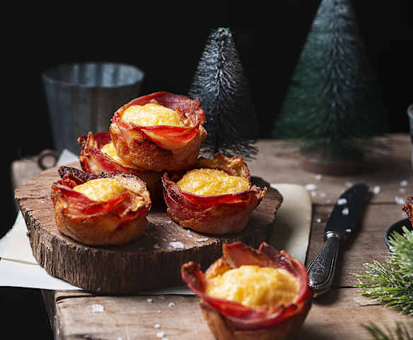 Muffins de huevo y beicon