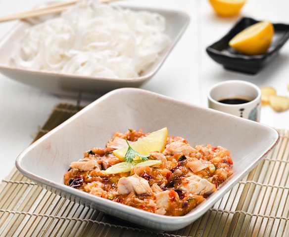 Kuře po asijsku s citrónovou omáčkou