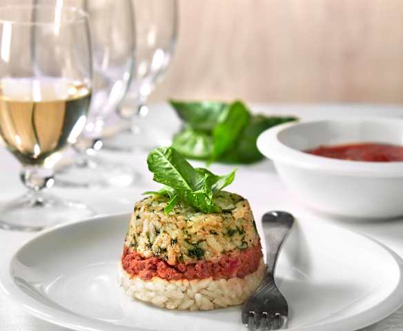 Sformatini di riso tricolore