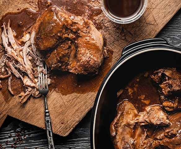 Pulled pork (porc effiloché) Pulled pork (porc effiloché)